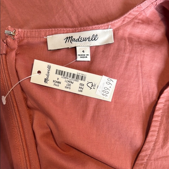 Madewell Elegant Mauve Puff Sleeve Dress - Picture 2 of 3